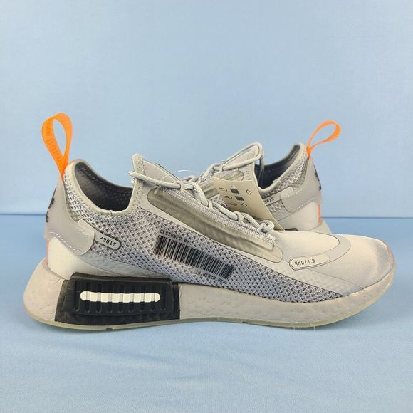 Adidas Running Shoes Mens Size 8.5 NMD R1 Spectoo NASA Halo Silver Orange FZ3200 - Picture 13 of 16